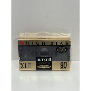 Maxell XL II‎ 90 Minute 135m High Bias Cassette Tape Black Magnetite Sealed!